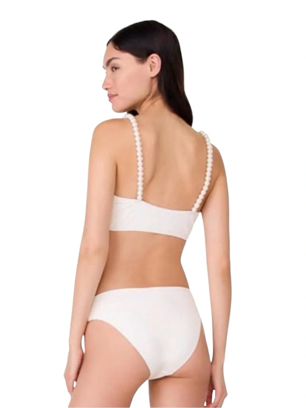 Kate Spade Pearl Strap Bikini Top - String Of Pearls Cream Size Medium